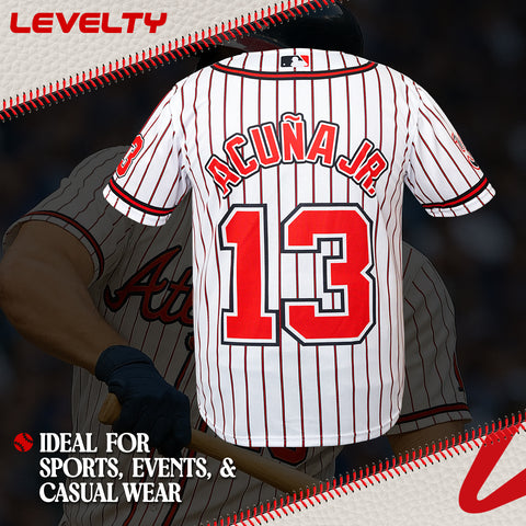 BRAVERS ACUNA JR. RED WHITE