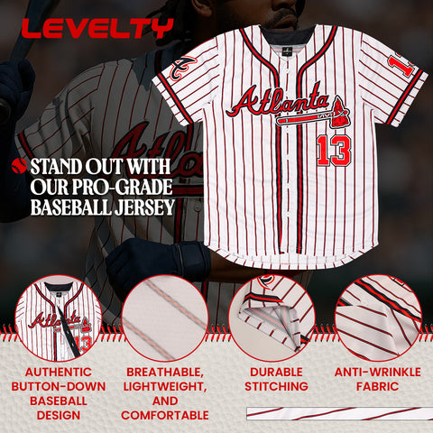 BRAVERS ACUNA JR. RED WHITE
