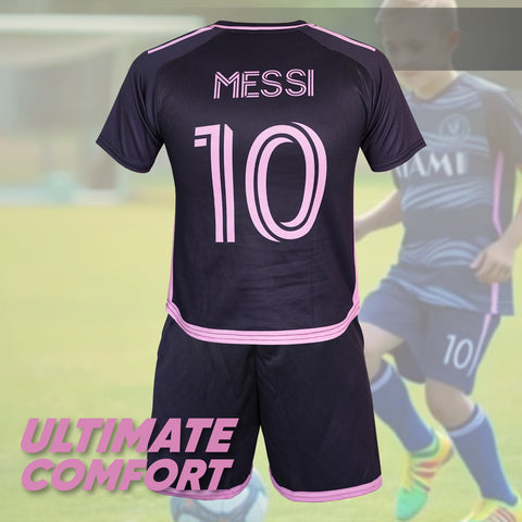 Messi Black and pink Uniform Kit