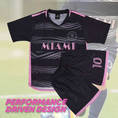 Messi Black and pink Uniform Kit