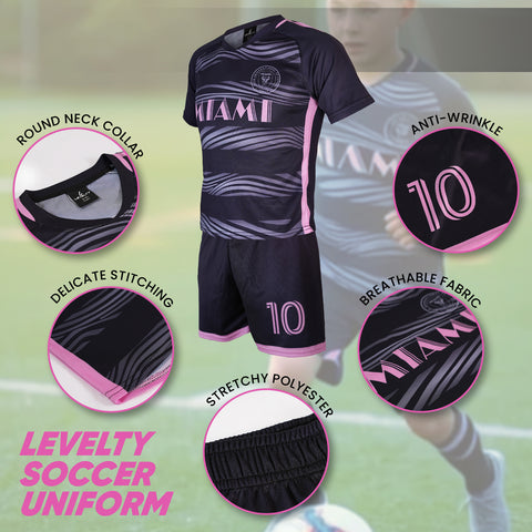 Messi Black and pink Uniform Kit