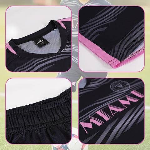 Messi Black and pink Uniform Kit
