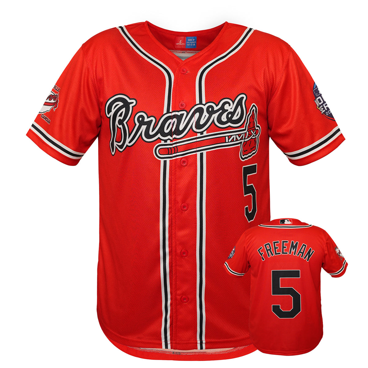 BRAVES FREEMAN RED BASELLBALL JERSEY