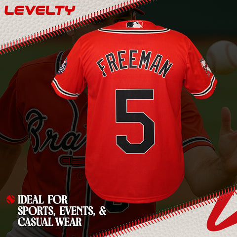 BRAVES FREEMAN RED BASELLBALL JERSEY