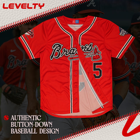 BRAVES FREEMAN RED BASELLBALL JERSEY
