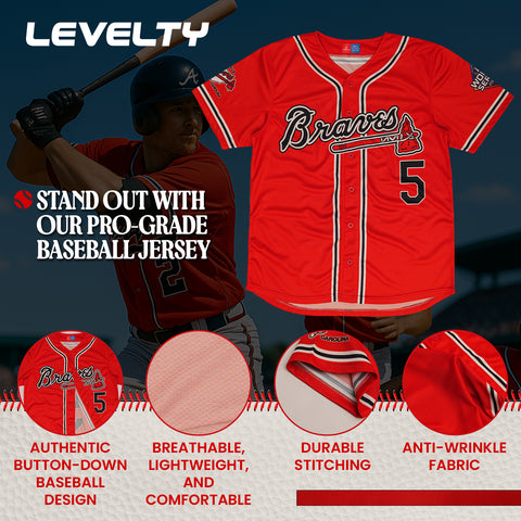 BRAVES FREEMAN RED BASELLBALL JERSEY