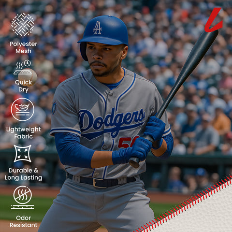 DODGERS BETTS 50 GREY BASEBALL JERSEY