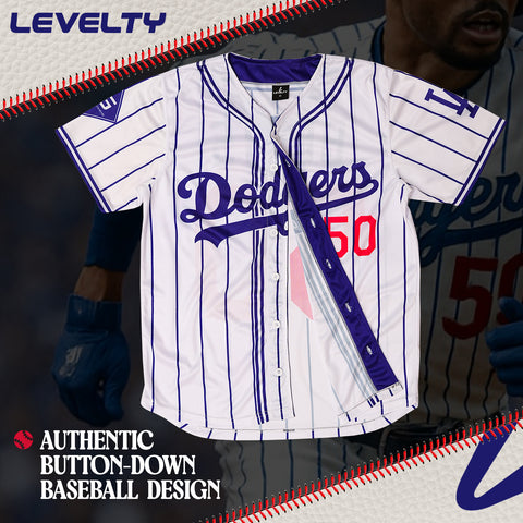 DODGERS BETTS 50 WHITE N BLUE BASEBALL JERSEY