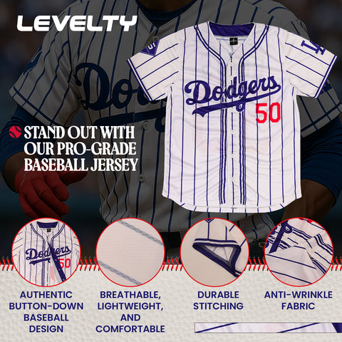 DODGERS BETTS 50 WHITE N BLUE BASEBALL JERSEY