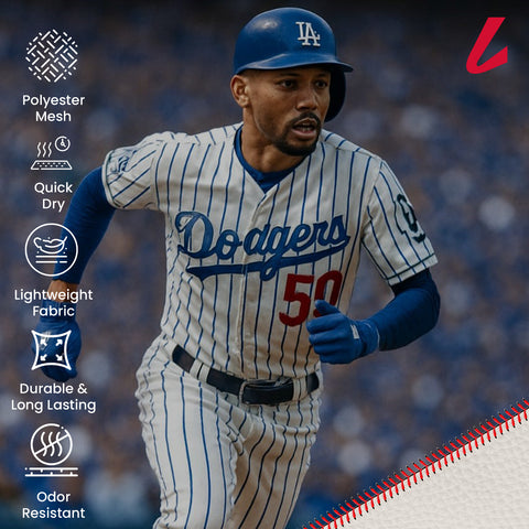 DODGERS BETTS 50 WHITE N BLUE BASEBALL JERSEY