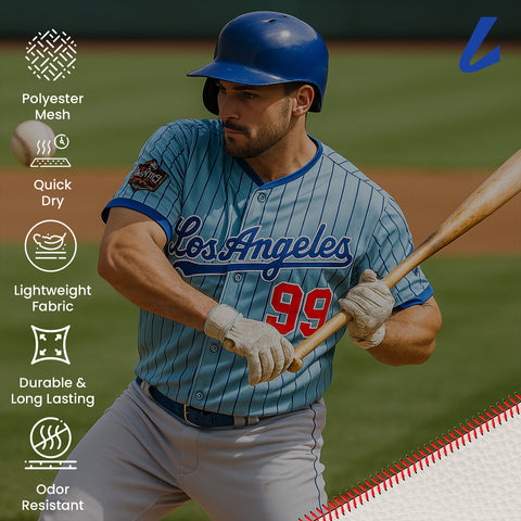 Lose Angeles sky blue  fan baseball jersey