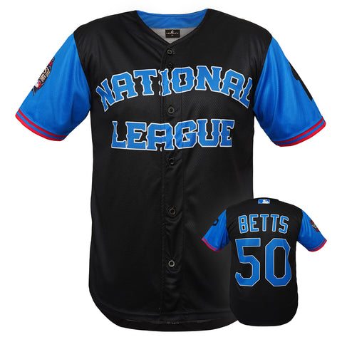 DODGERS BETTS 50 BLACK baseball jersey