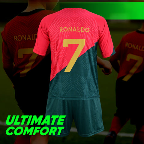 Ronaldo shurfah green-Red uniform kit