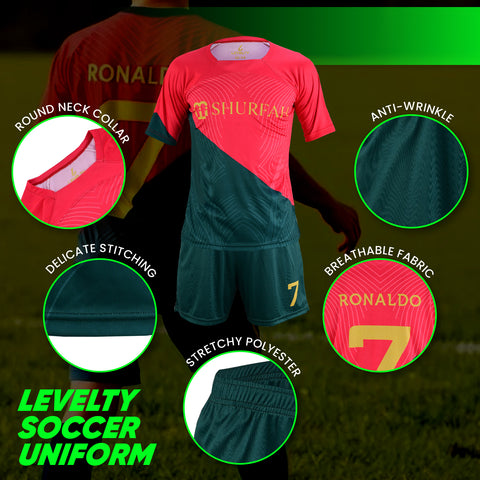 Ronaldo shurfah green-Red uniform kit