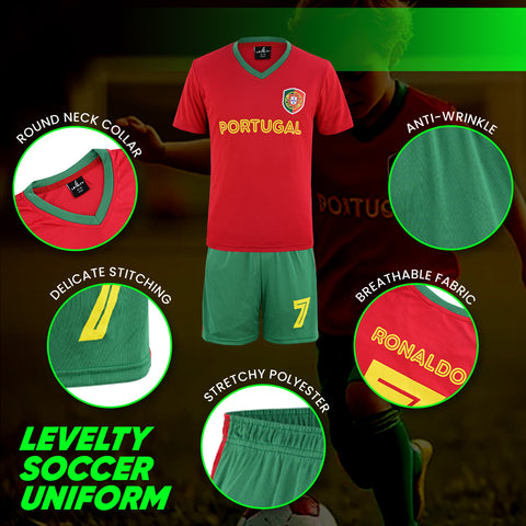 Ronaldo Portugal  Red uniform kit