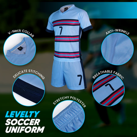 Ronaldo Cr-7 Sky-Blue uniform kit
