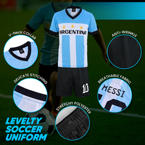 Messi Argentina Sky-Blue uniform kits