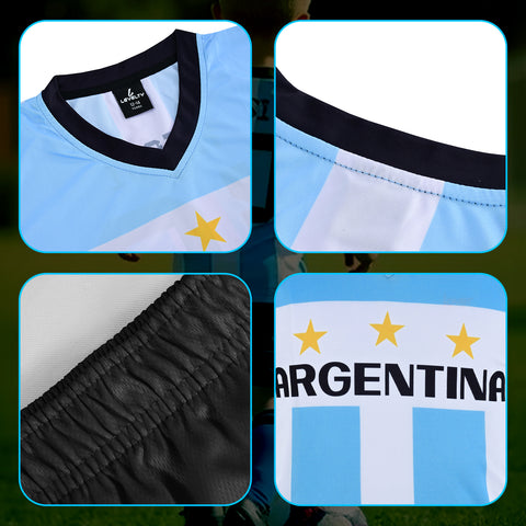 Messi Argentina Sky-Blue uniform kits