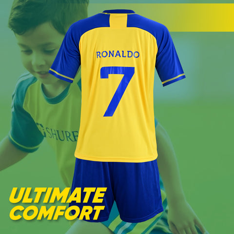 Ronaldo shurfah yellow-Blue uniform kit