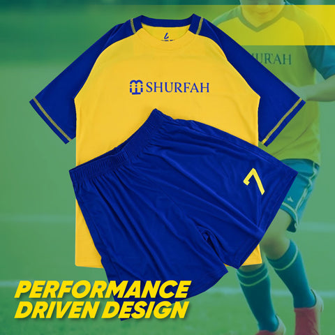 Ronaldo shurfah yellow-Blue uniform kit