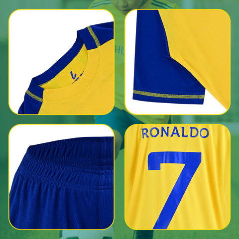 Ronaldo shurfah yellow-Blue uniform kit